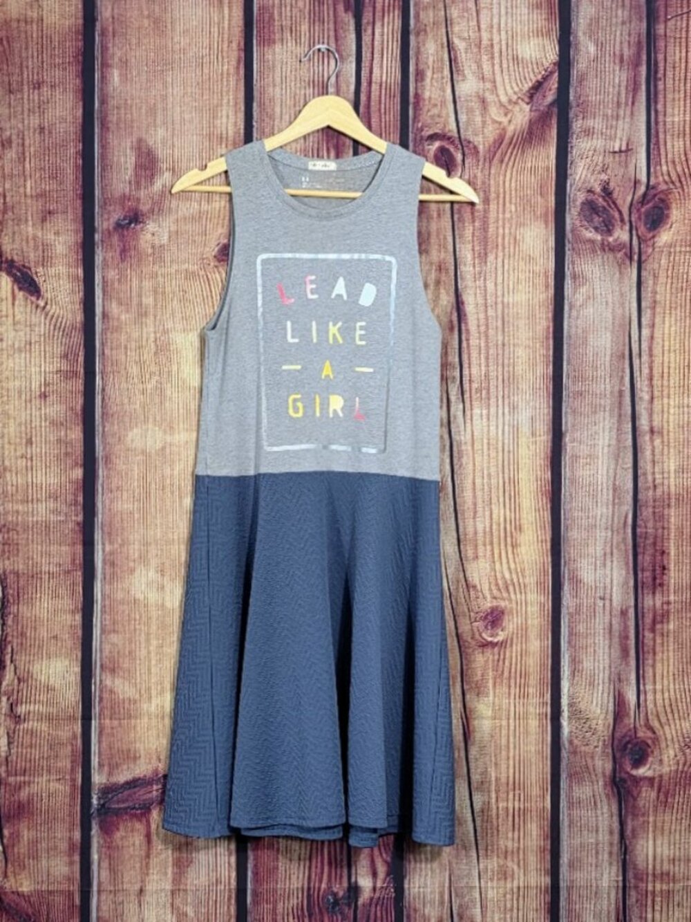 Upcycled Lead Like A Girl Tee Dress S